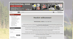 Desktop Screenshot of professional-signs.de