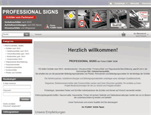 Tablet Screenshot of professional-signs.de